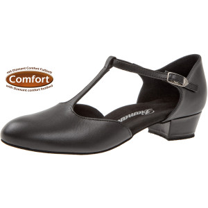 Diamant Women´s dance shoes 053-029-034 - Black Leather - 2,8 cm