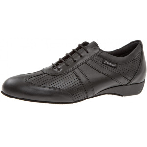 Diamant Mens Ballroom Sneakers 133-225-042 - Black Leather [Wide] - 2,5 cm