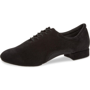 Diamant Mens Dance Shoes 163-122-577 - Suede/Mesh Black - 2 cm