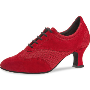 Diamant Damen Tanzschuhe 183-009-579 - Veloursleder Rot - 5,5 cm