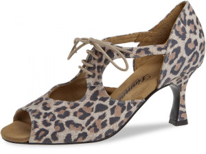 Diamant - Mujeres Zapatos de Baile 190-087-329-V - Ante Leopardo - 6,5 cm