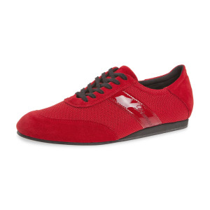 Diamant Hombres Zapatillas de baile 192-425-579-V - Ante Rojo - 1,5 cm