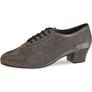 Diamant Damen Trainerschuhe 093-034-509-A - Brokat Schwarz-Silber - 3,7 cm Cuban [UK 5,5]