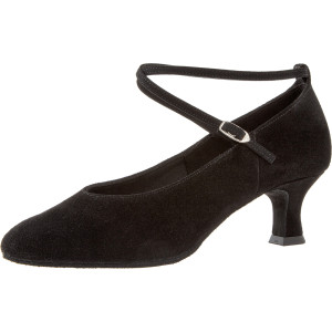 Diamant Damen Tanzschuhe 075-068-001 - Veloursleder Schwarz - 5 cm