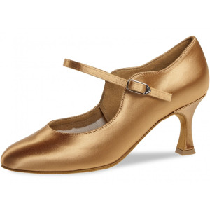 Diamant Femmes Chaussures de Danse 050-085-087 - Satin Bronze - 6,5 cm Flare  - Größe: UK 6,5