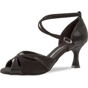 Diamant Femmes Chaussures de Danse 141-087-084 - Suède Noir - 6,5 cm Flare  - Größe: UK 4