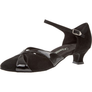 Diamant Women´s dance shoes 142-014-008 - Suede/Patent Black - Wide - 4,2 cm Spanish [UK 6,5]