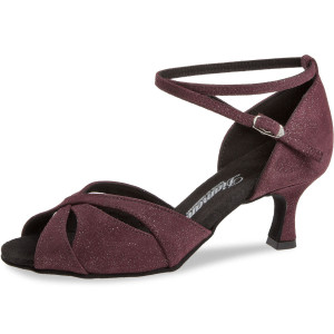 Diamant Damen Tanzschuhe 141-077-567 - Veloursleder Bordeaux - 5 cm