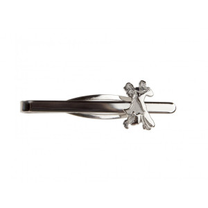 Diamant Tie clip with dance couple [Silver]