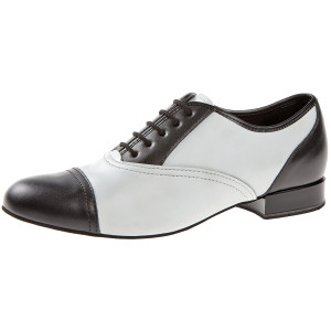 Diamant Sapatos de Dança 077-025-027 - Pele Preto/Branco - Longe  - Größe: UK 11,5