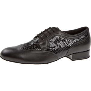 Diamant - Homens Sapatos de Dança 089-025-149 - Pele Preto [Longe] - 2 cm