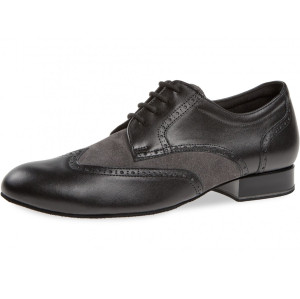 Diamant Hommes Chaussures de Danse 099-025-376 - Cuir Noir/Suède Gris - Large   - Größe: UK 9