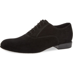 Diamant Hombres Zapatos de Baile 180-025-001 - Ante Negro - 2 cm