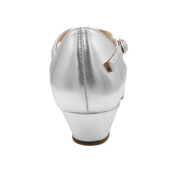 Diamant - Girls Dance Shoes 031-030-045 - Brocade Silver