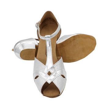 Diamant - Girls Dance Shoes 031-030-045 - Brocade Silver
