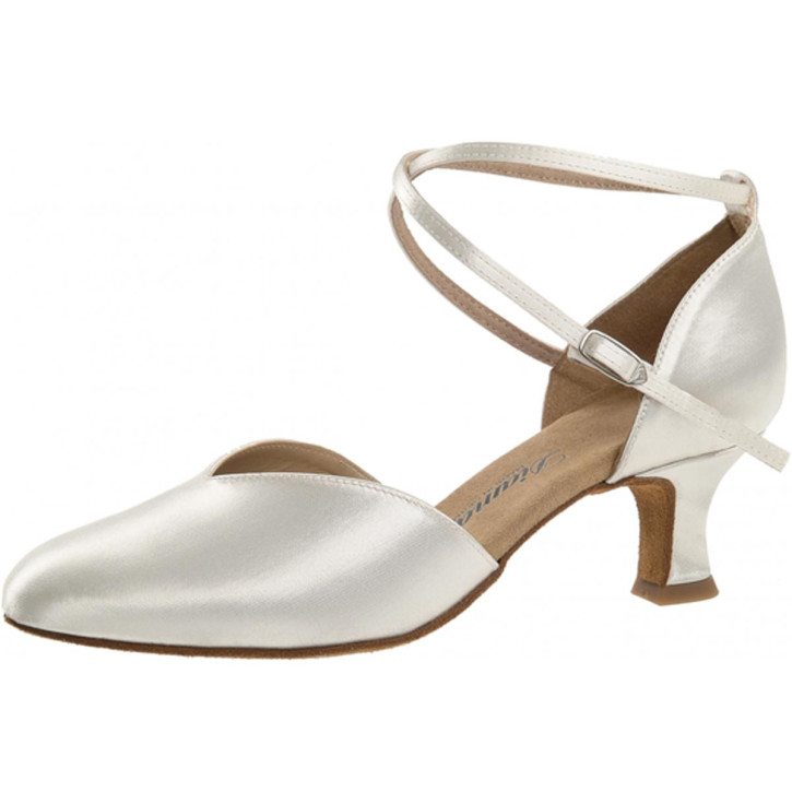 Diamant Mulheres Sapatos de Noiva 105-068-092 - Cetim Branco - 5 cm