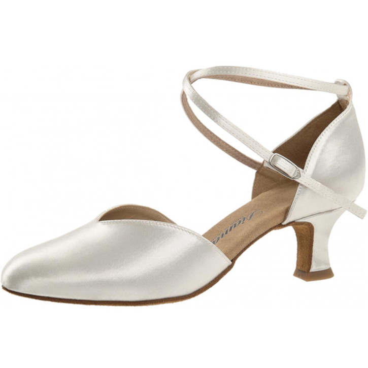 Diamant Damen Tanzschuhe / Brautschuhe 105-068-092 - Satin Weiß - 5 cm