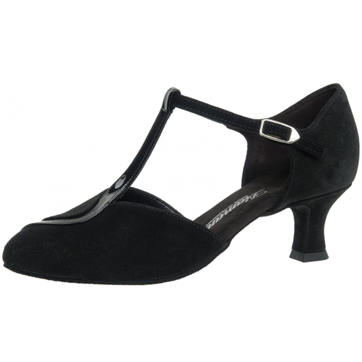 Diamant - Mujeres Zapatos de Baile 052-112-001 - Ante Negro [Muy Ancho]