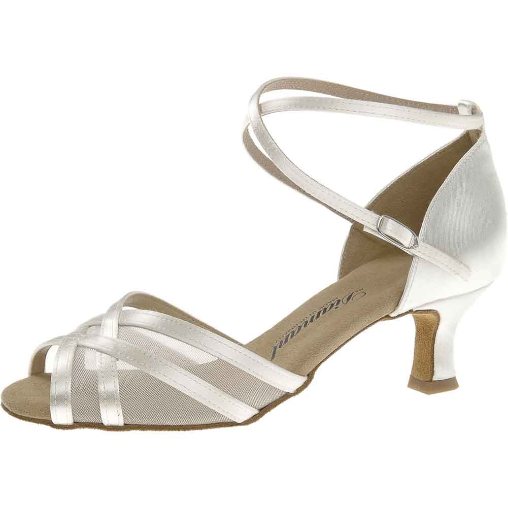 white satin dance shoes